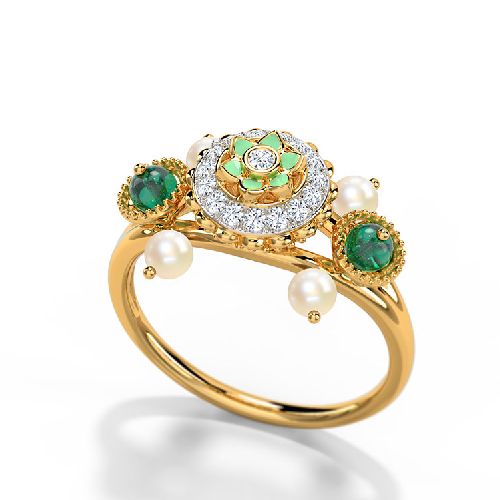 Gemstone Diamond Rings